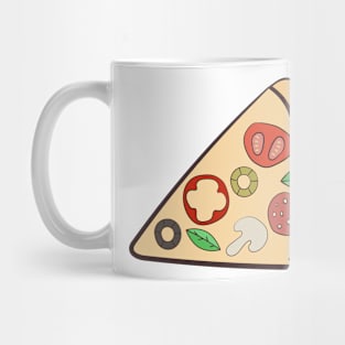 A slice of pizza. Mug